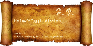 Halmágyi Vivien névjegykártya
